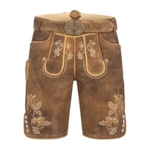 Modern Brown Lederhosen with Belt – A Stylish Take on Traditional Men's Lederhosen