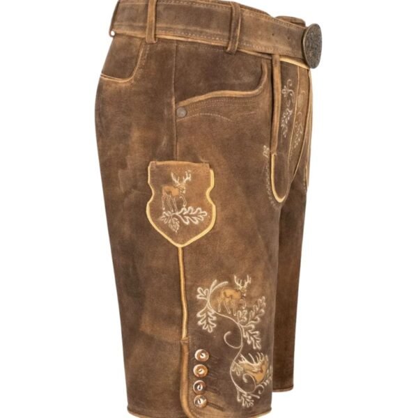 Modern Brown Lederhosen with Belt – A Stylish Take on Traditional Men's Lederhosen - Image 3