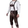 Classic Bavarian Bundhosen Knee Chocolate Brown - Image 2