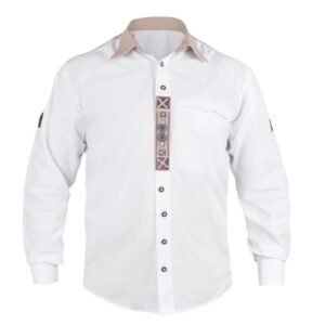 Luxury Embroidered Shirt Box White