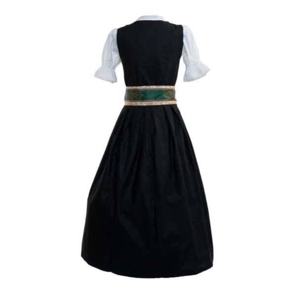 Authentic German Dirndl Dress Anna Long Maxi in Black - Image 3