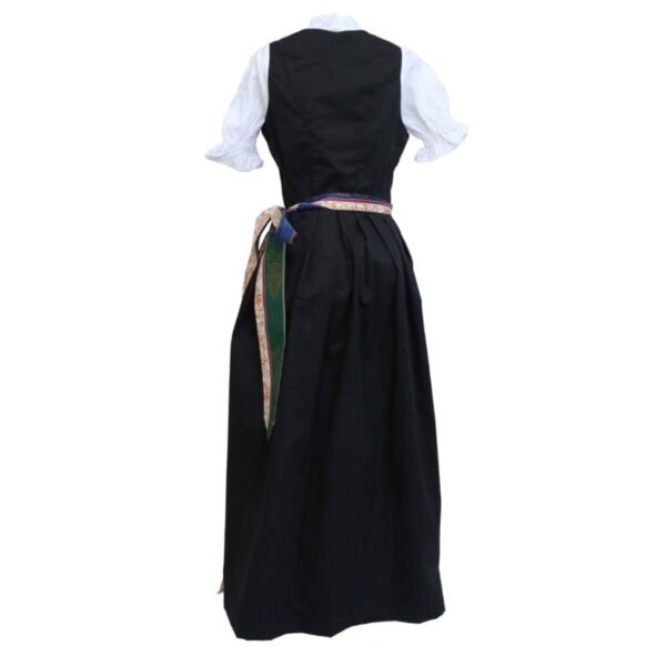 Authentic German Dirndl Dress Anna Long Maxi in Black - Image 4