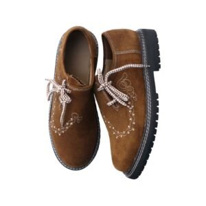 Bavarian footwear Comfortable Lederhosen Shoes Camel Brown