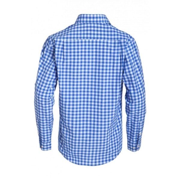 Bavarian Shirt Small Checkered Cobalt Blue - Image 2