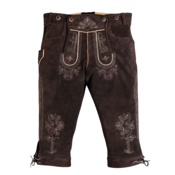 Authentic Bavarian Bundhosen Chocolate Brown for Oktoberfest & Beyond - Image 2