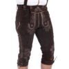 Authentic Bavarian Bundhosen Chocolate Brown for Oktoberfest & Beyond