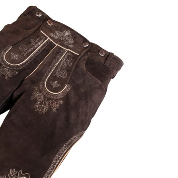 Authentic Bavarian Bundhosen Chocolate Brown for Oktoberfest & Beyond - Image 3