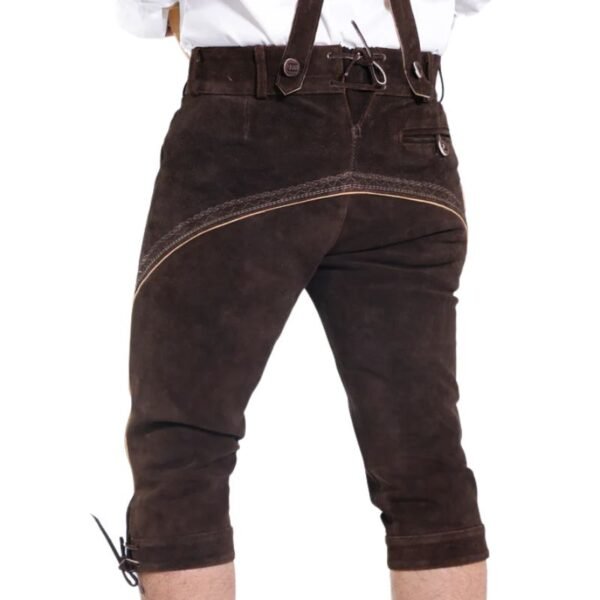 Authentic Bavarian Bundhosen Chocolate Brown for Oktoberfest & Beyond - Image 4